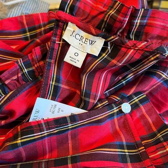 NWT J.Crew size 0 Tartan plaid midi dress - Picture 7 of 11